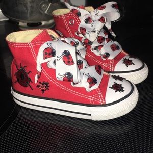 Custom ladybug converse size 7c 7
